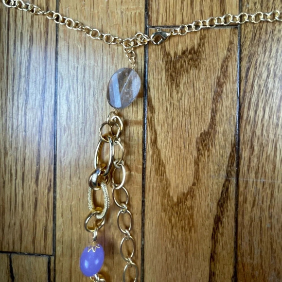 J Crew Gold and  jeweled necklace - Picture 5 of 6
